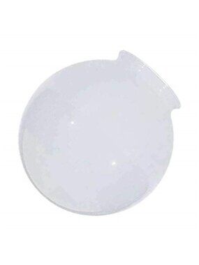 6-Inch White Glass Globe - 3-1/4-Inch Fitter Opening
